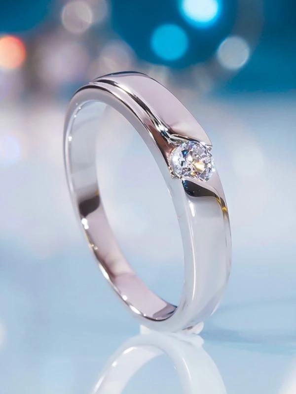 925银莫桑石戒指 【唯爱一生】高端D色豪镶莫桑钻戒合成碳硅石