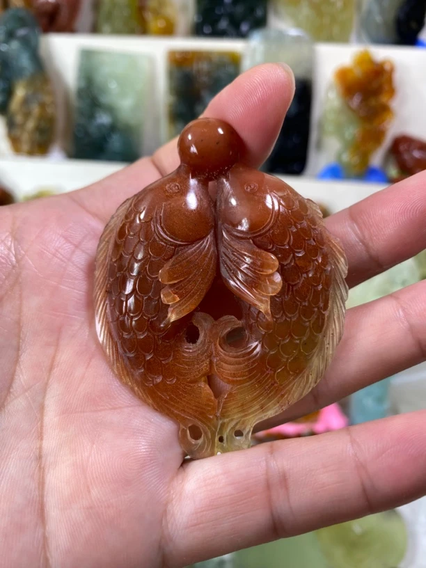 辽阳红双鱼，有瑕