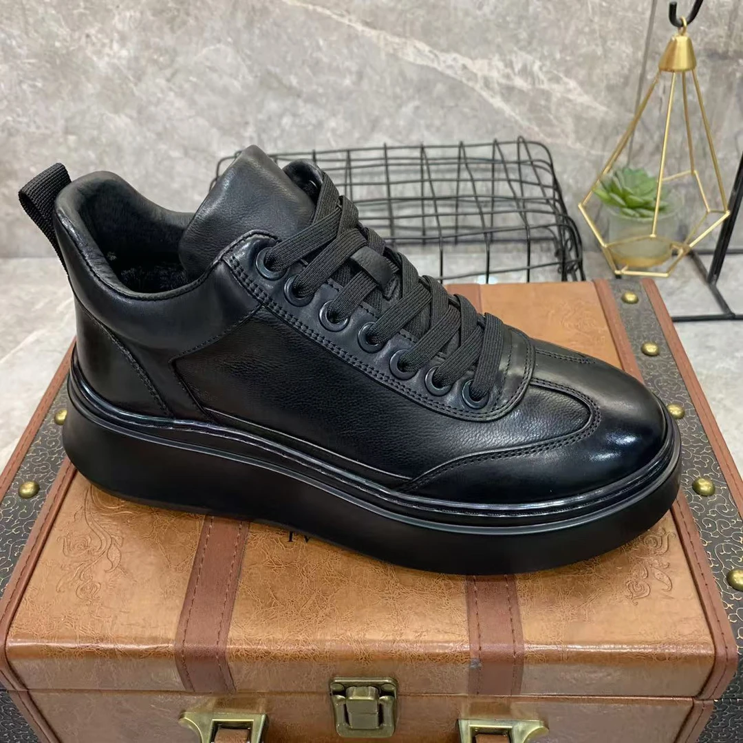 广州「有单有棉」胎牛皮男鞋！171-2