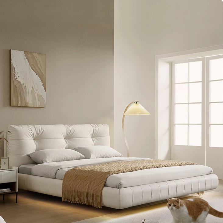 【喜临门仙女床】三只羊专链 奶油主卧室悬浮北欧艺术云朵双人床sss