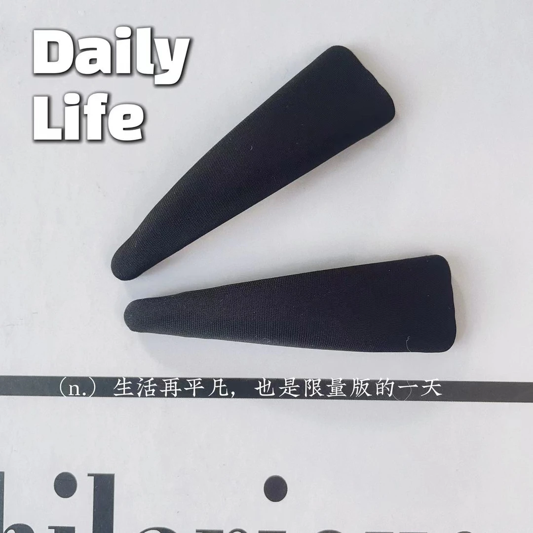 BB夹韩版秋冬新款复古纯色PU仿皮简约气质发夹侧边刘海夹发卡发饰