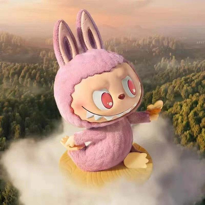 【拆盒labubu慵懒瑜伽系列盲盒公仔手办