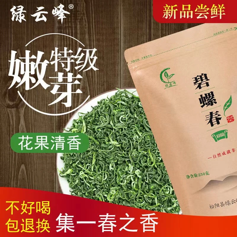 2023年绿茶浓香耐泡高山新茶高山绿茶春茶碧螺春口粮茶叶高端生态