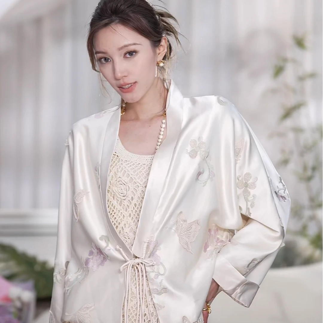 Melinda Li【婉约】国风新中式凉感醋酸外套