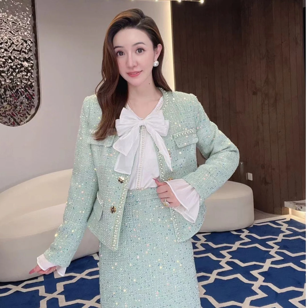 【MIA.G】羽绒萤火之镜反季小香风重工外套                 XY202R