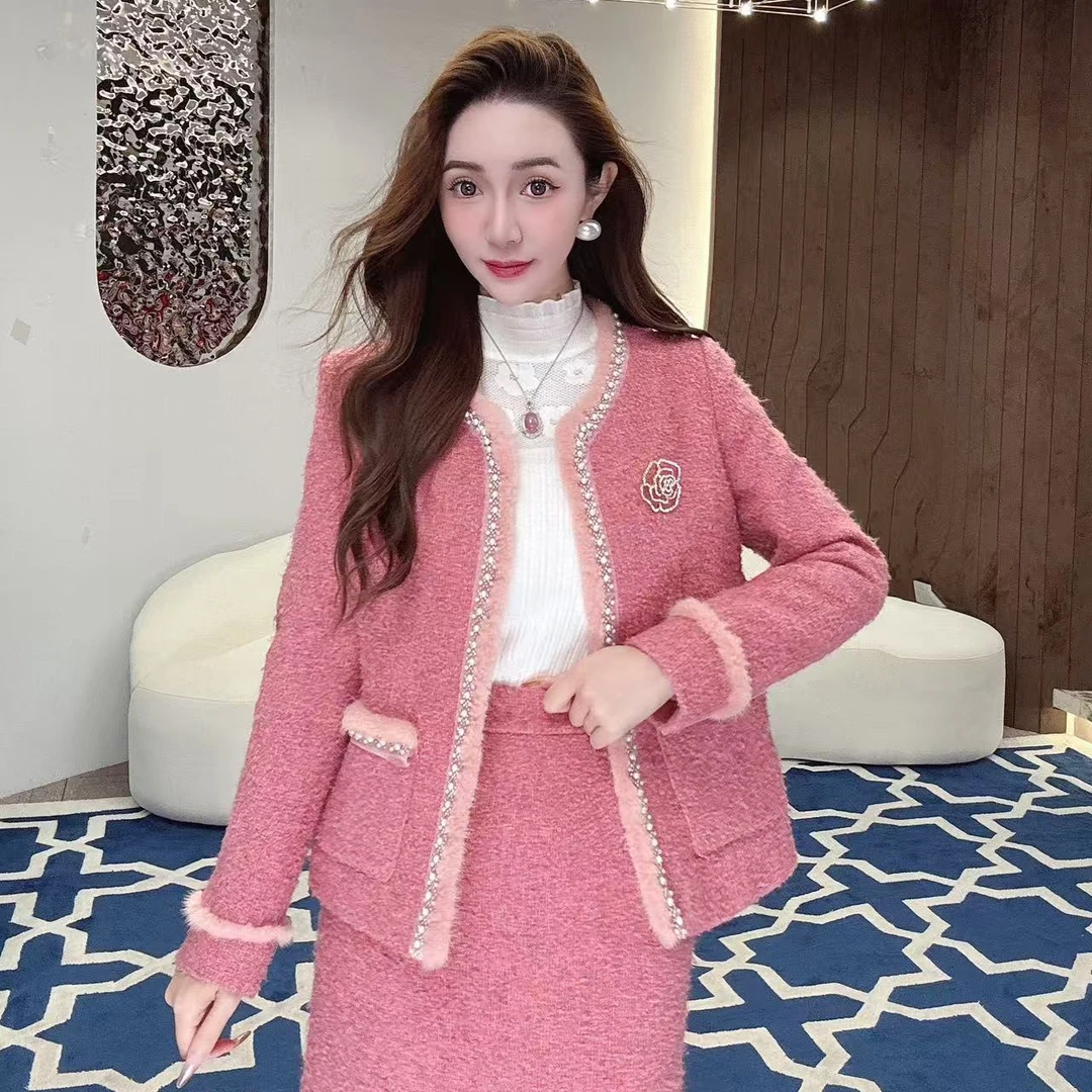 【MIA.G】羽绒【霓虹贵妇】小香风保暖羽绒服外套             XY206R