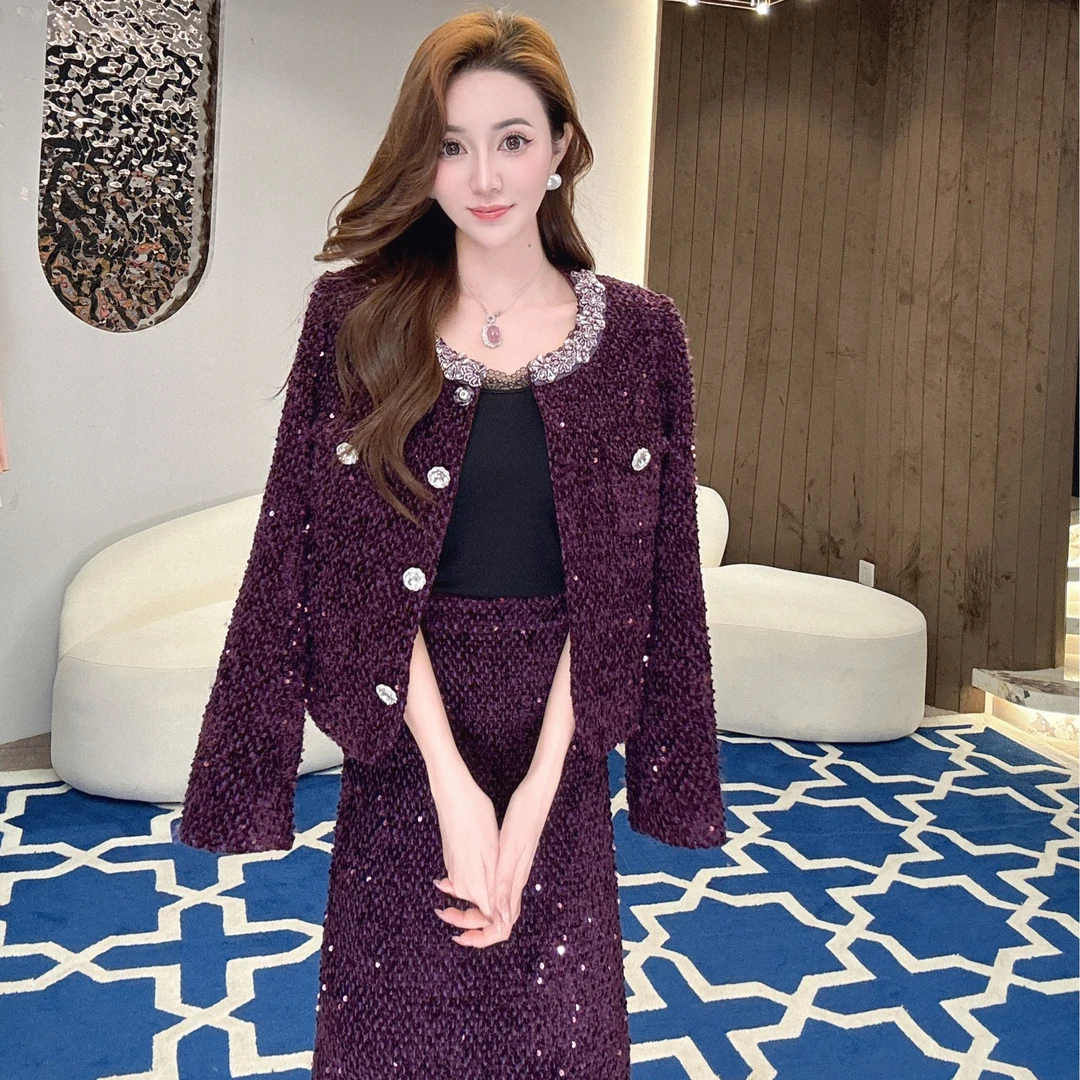 【MIA.G】【紫荆贵族】重工小香风上衣   XY630