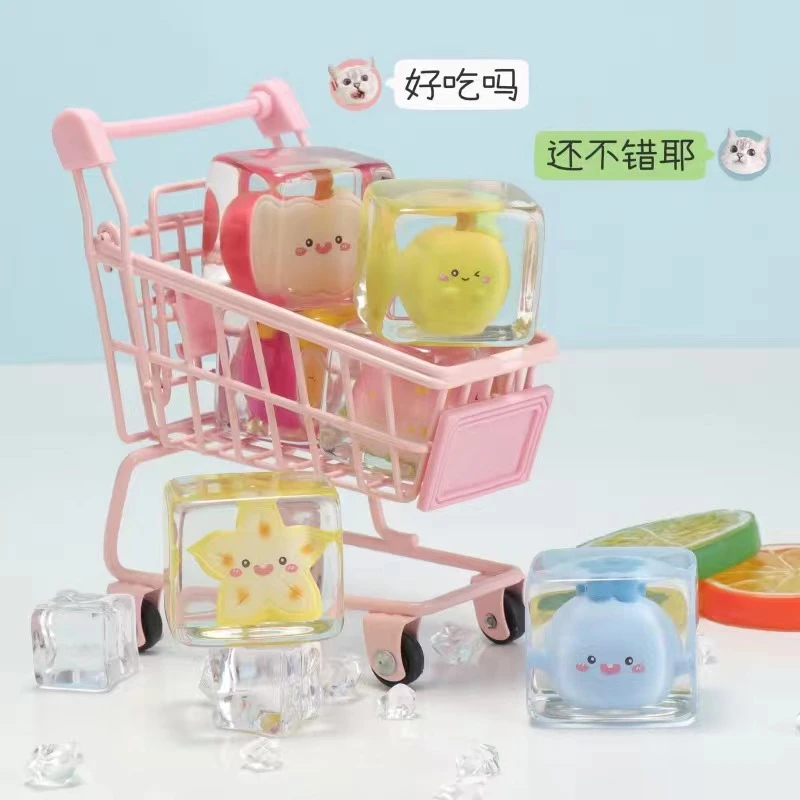 每日鲜果高透高冰系列盲盒可爱萌粒潮玩手办创意产品隐藏玩法盲袋