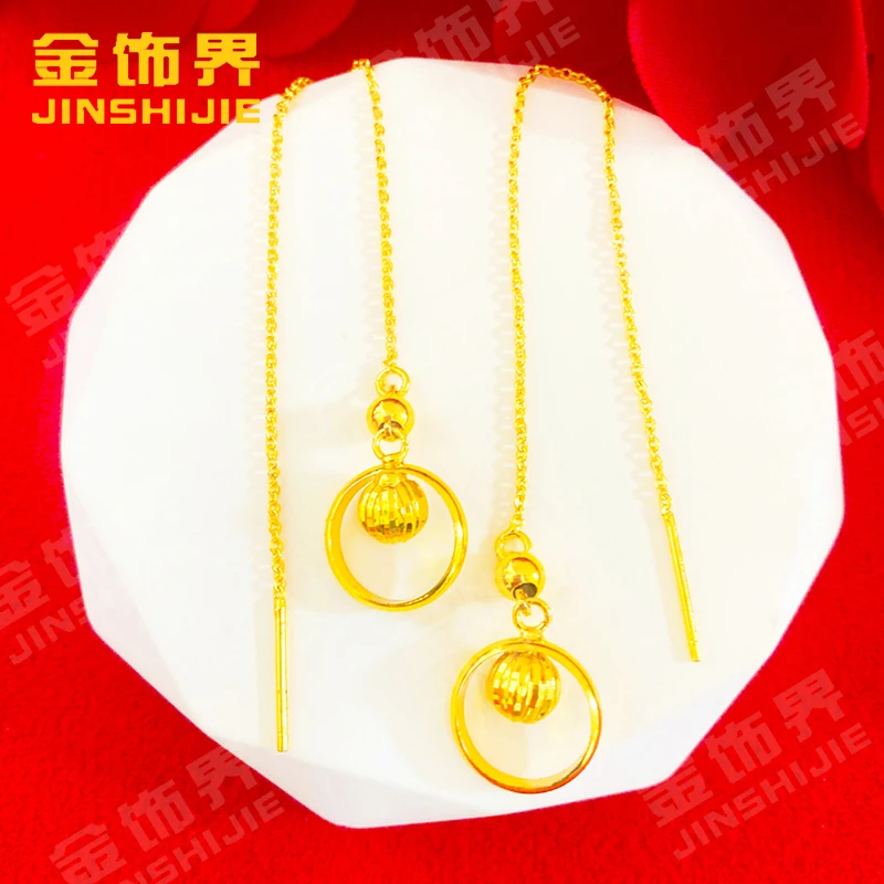 铜合金耳饰 时尚精美 百搭简约款耳线耳吊【同心圆耳线】新款