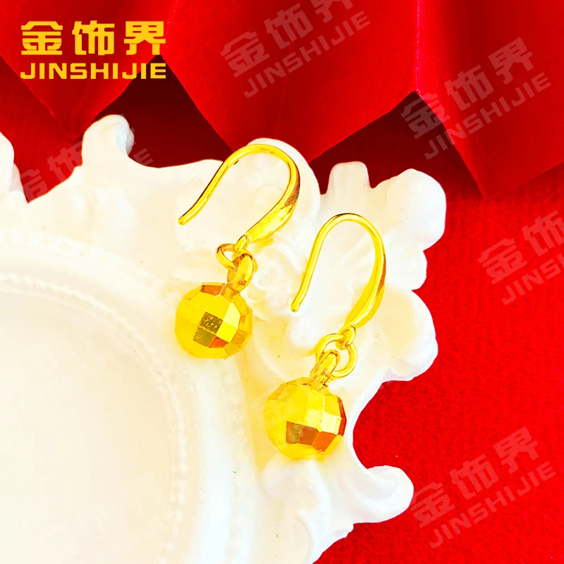 凤金彩 铜合金耳饰 简约时尚 气质百搭款【马赛克圆珠耳环】