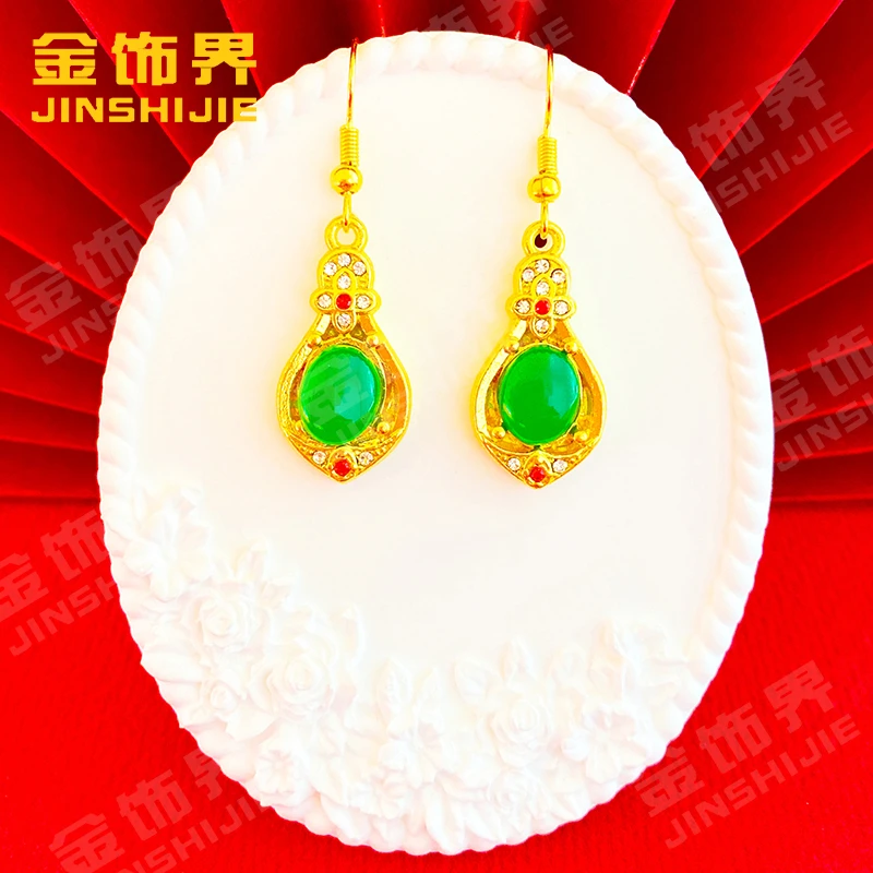 凤金彩 铜合金耳饰 经典精美 气质百搭【四叶草锆石耳环】