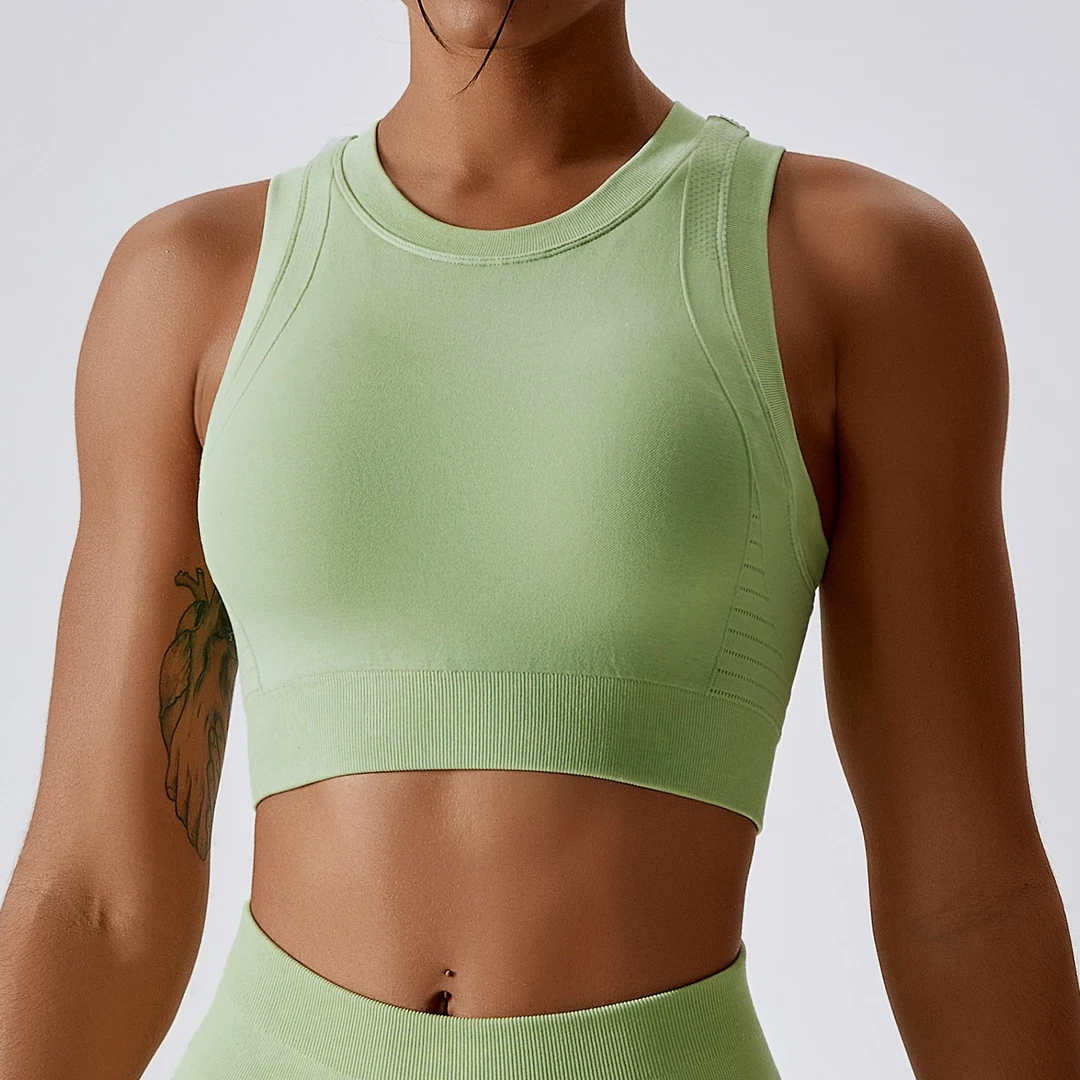 bootygirl#6555高强度无缝瑜伽文胸速干运动内衣防震健身背心女