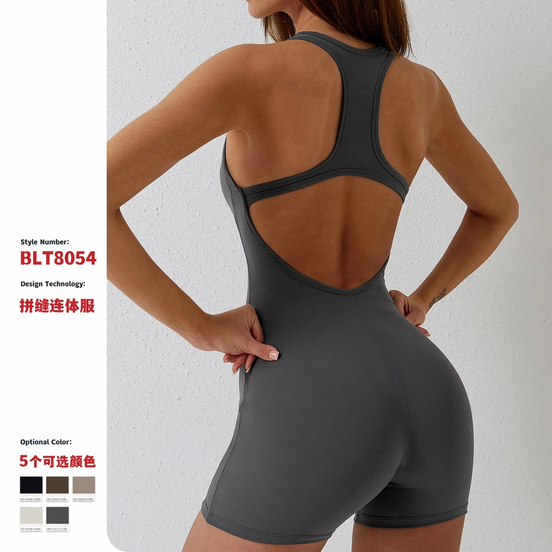 健身连体服紧身透气空中运动瑜伽连体衣提臀一体式速干瑜伽服8054