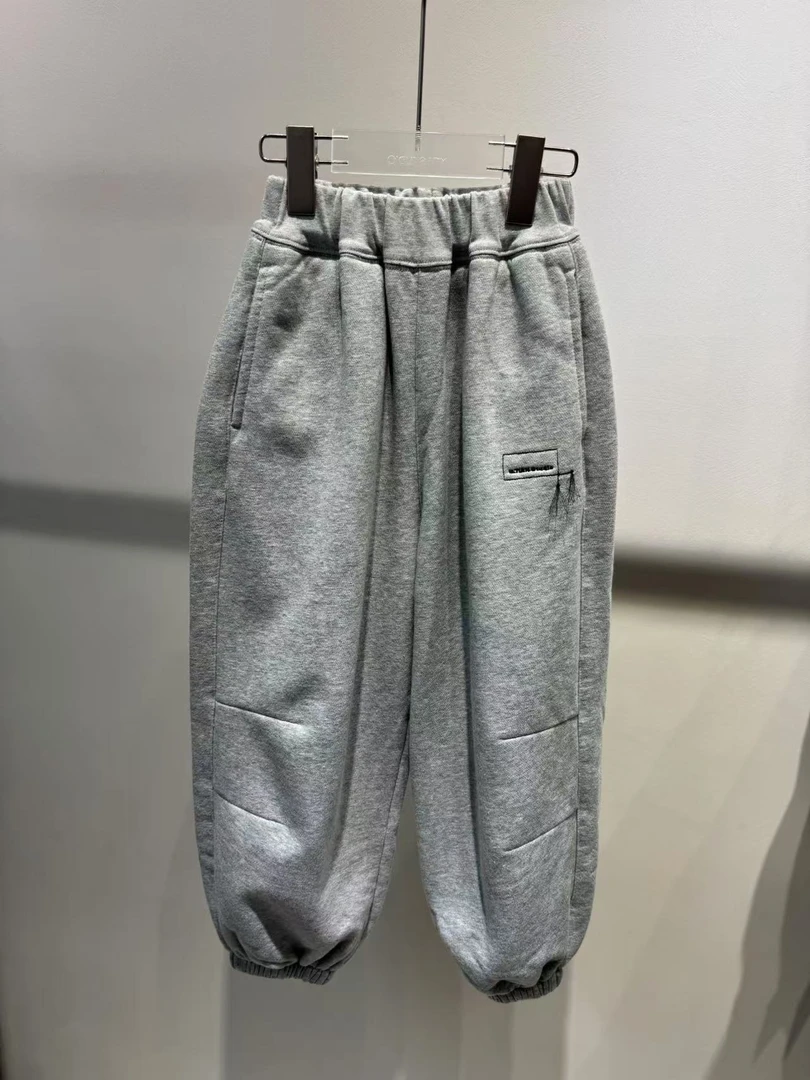 XTJ STUDIO童装 设计师款 U家 简约加绒针织裤长裤 冬款