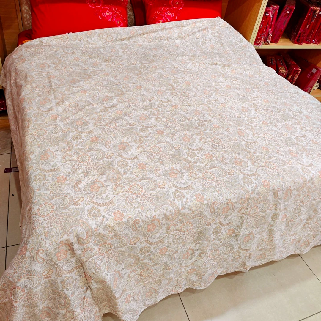 全棉数码印花磨毛床单民族风