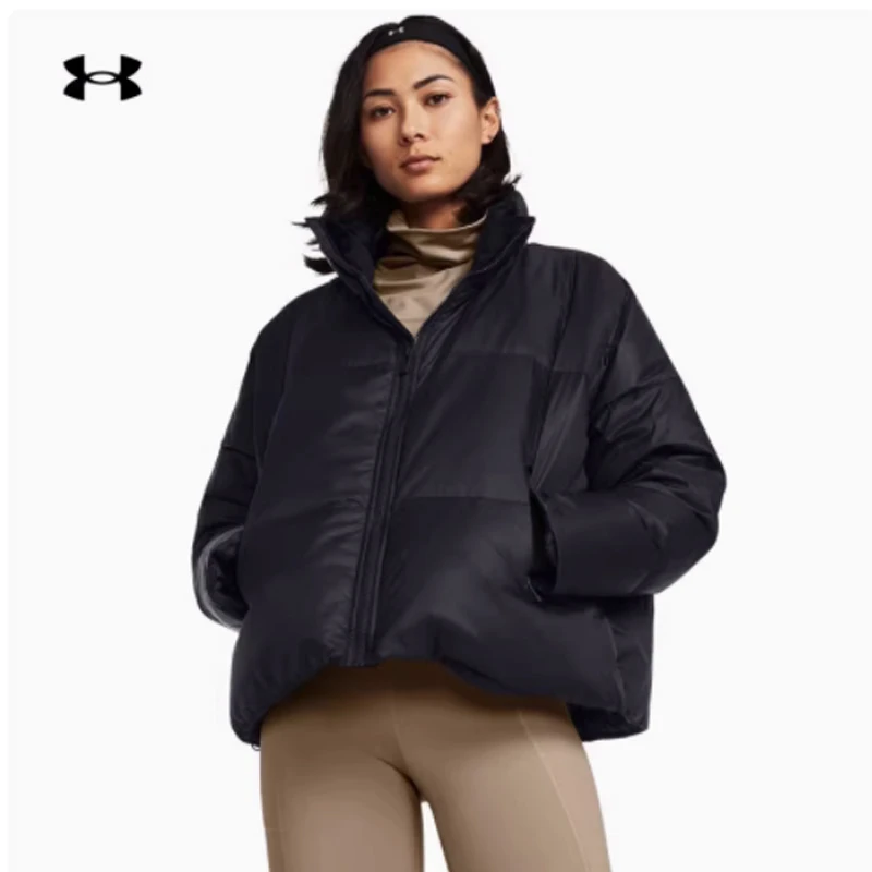 安德玛秋冬保暖羽绒外套女短保暖羽绒服1378858
