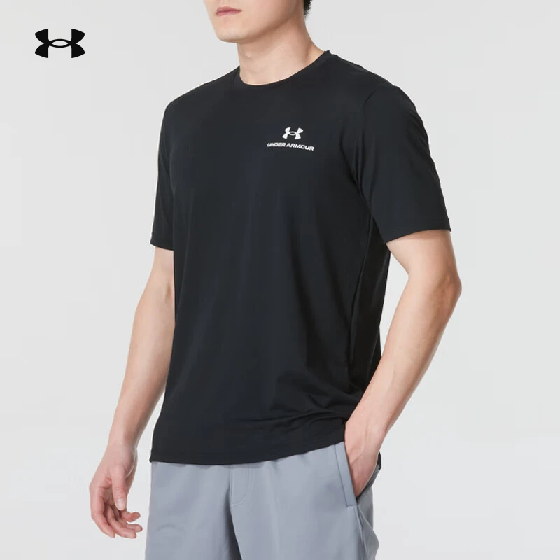 安德玛UA官方男短袖运动服跑步健身透气快干圆领T恤1366138