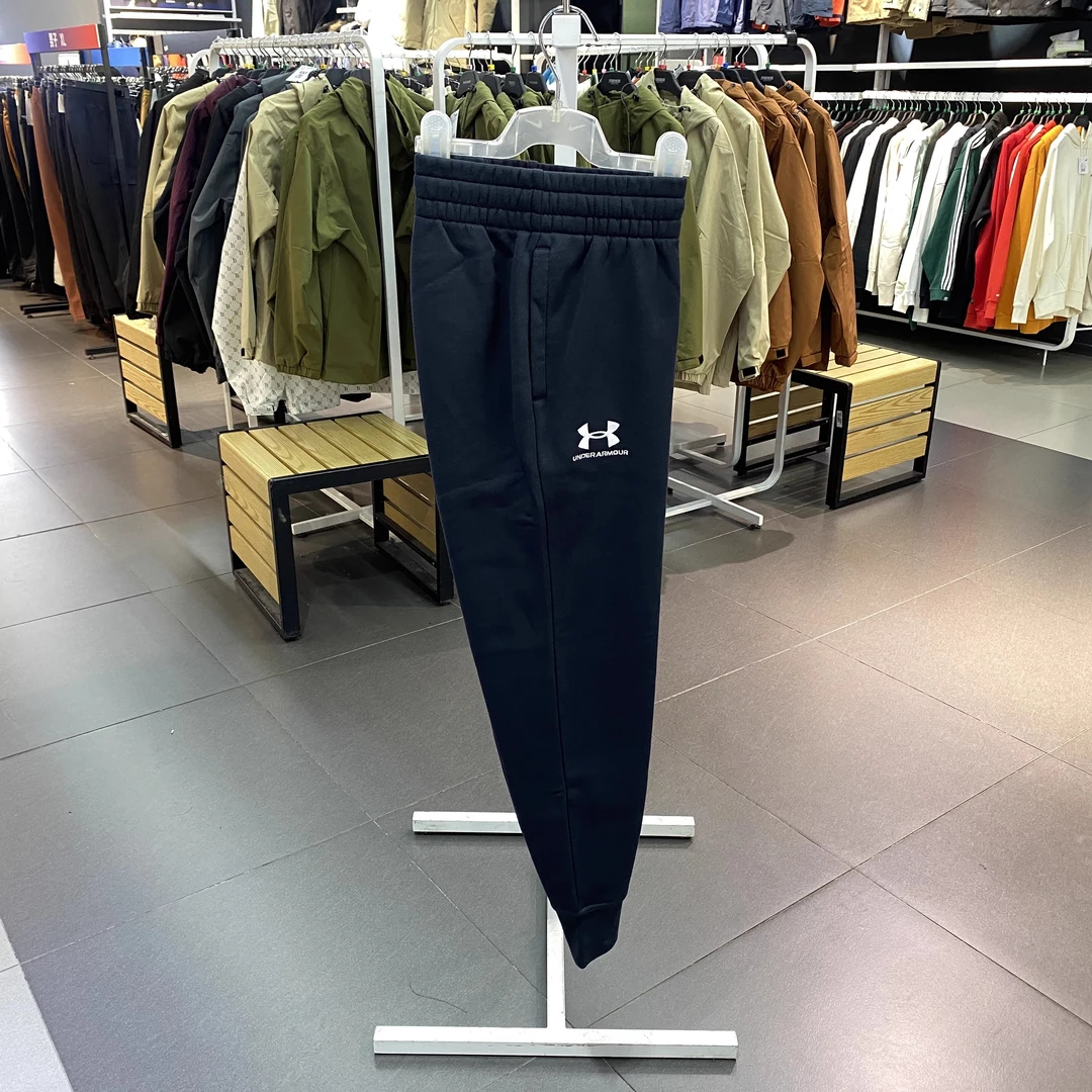 安德玛女士加绒保暖跑步运动裤休闲针织束口长裤1379443