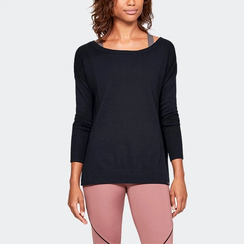 安德玛UA女子Misty时尚针织运动训练长袖T恤1330962