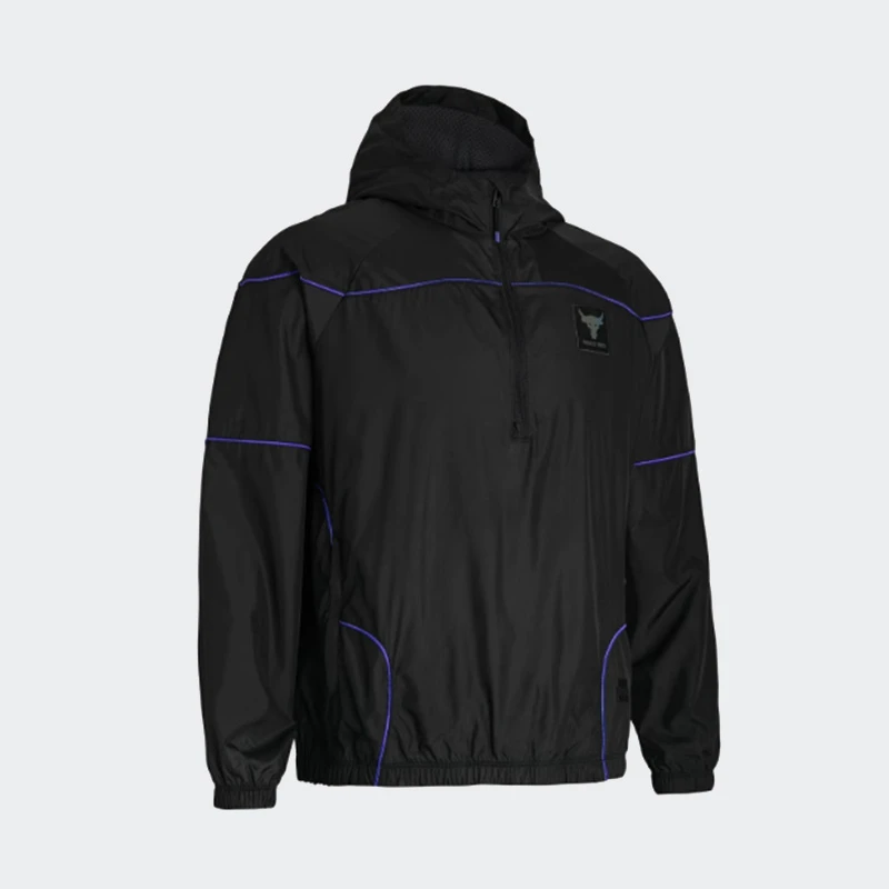 安德玛UA Project Rock强森男子牛头拉链连帽卫衣1380128