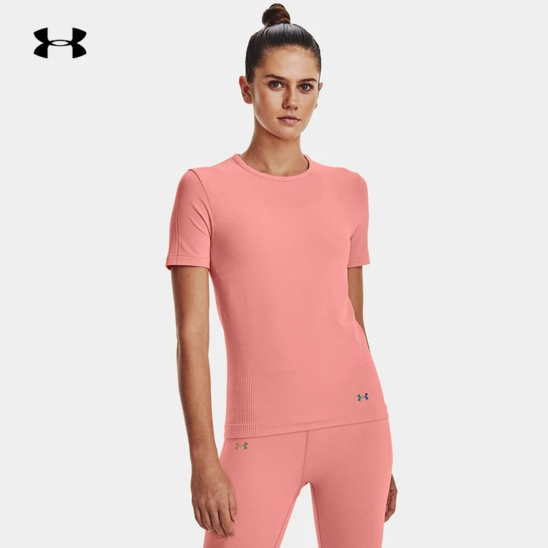 安德玛UA RUSH Seamless女子简约舒适运动短袖T恤1373929-QY