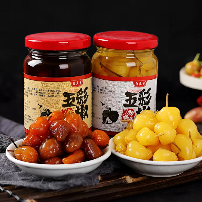 广西泡椒七彩泡椒老坛腌制酸辣脆口开盖广西正宗七彩椒