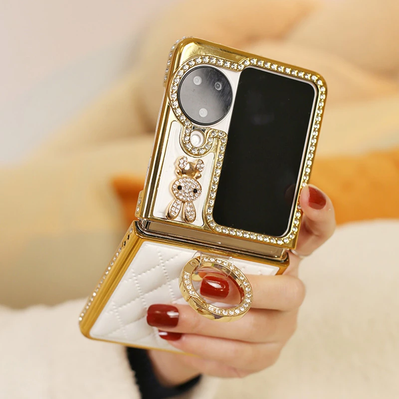 小香风oppoFindN3flip手机壳白色斜挎pockets折叠防摔女款n3flip