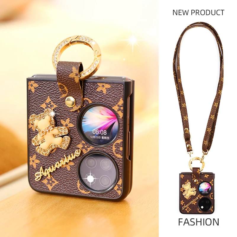 斜挎高档背带适用华为P50Pocket手机壳2折叠屏pocket2宝盒PocketS