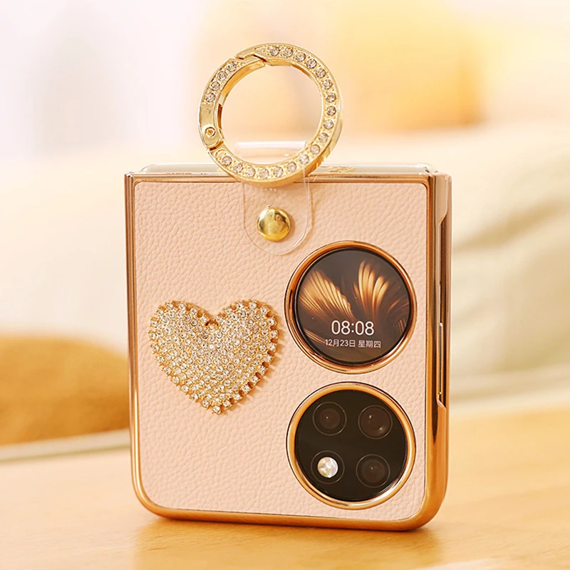 真皮牛皮华为PocketS手机壳斜挎p50pocket折叠pocket2防摔女款