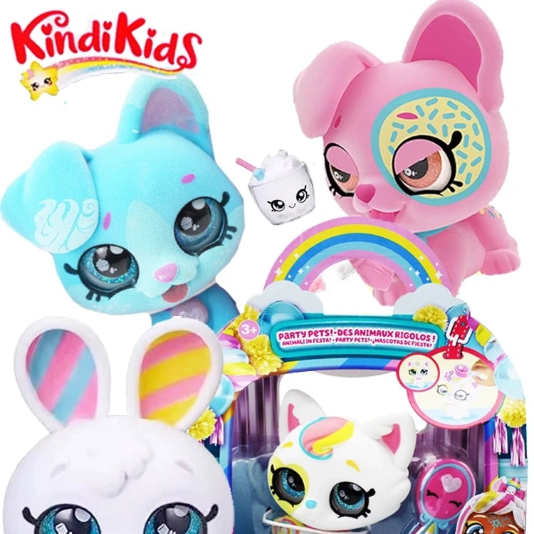 美国Kindikids肯迪娃娃大眼萌娃仿真宠物猫咪兔子女孩过家家玩具