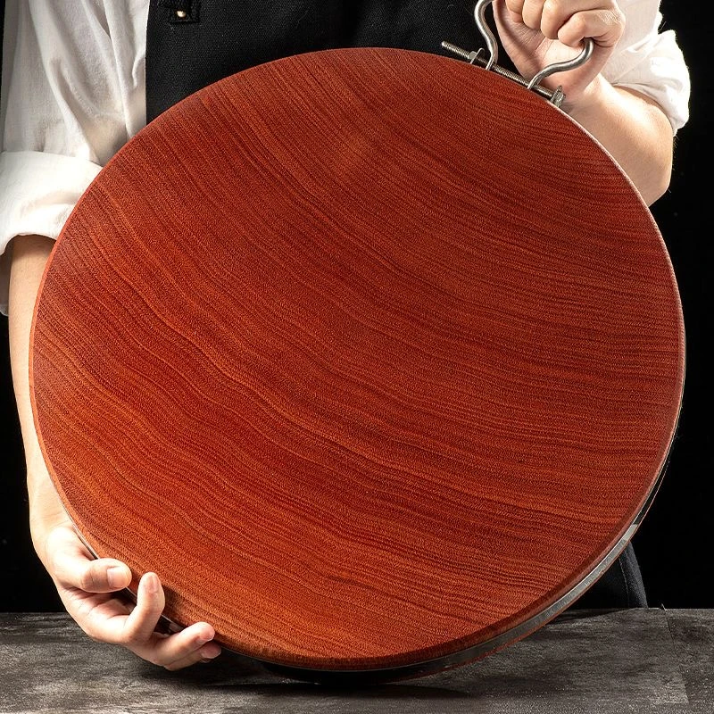 【秋季上新】红铁木剁骨圆形砧板36*4双面使用加厚菜板抗菌防霉菜板