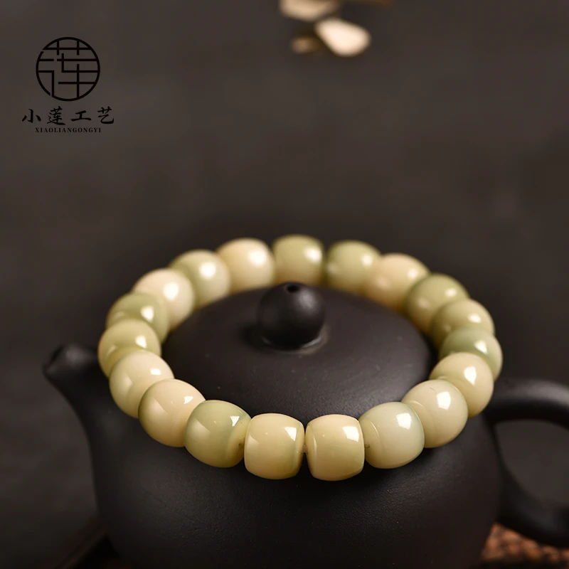 【奶油绿】精工1.2单圈奶油绿直切菩提&菩提手串正品