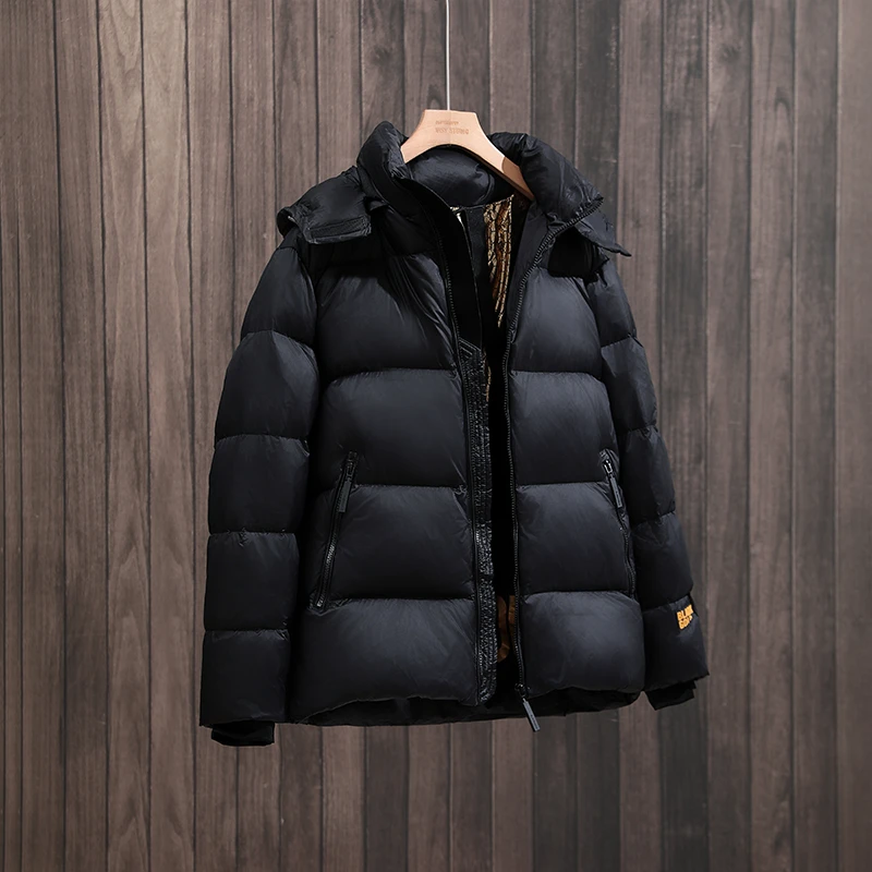 [木宁/morning]黑色金标男女情侣短款冬季新款大牌高端服饰