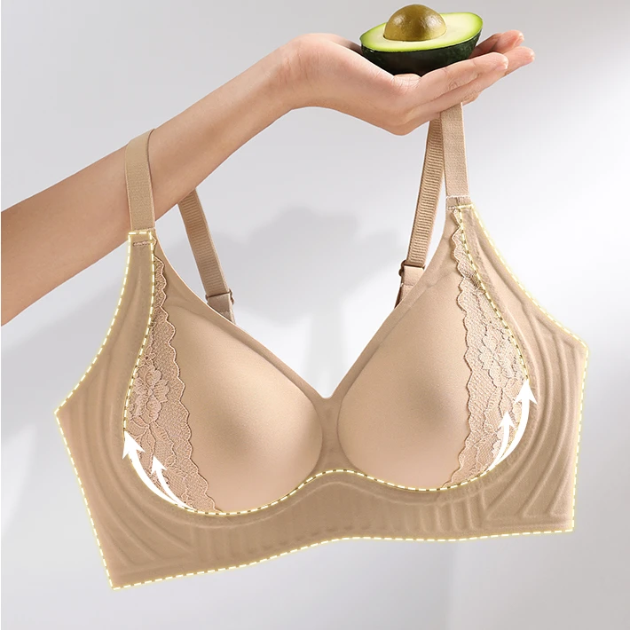 【蕾丝花边果冻提拉内衣】聚拢舒适无痕透气防下垂美背文胸-Y97