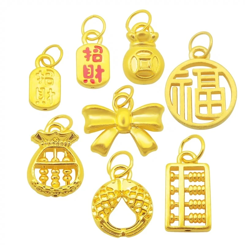 Chow Tai Seng/周大生周大生足金首饰经典吊坠（可选编绳，银链）