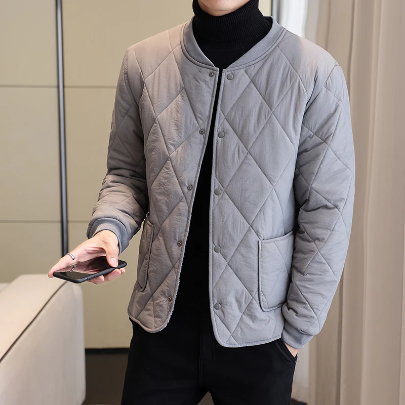 加绒加厚内胆棉衣男士短款秋冬季打底内穿小棉袄休闲保暖棉服外套