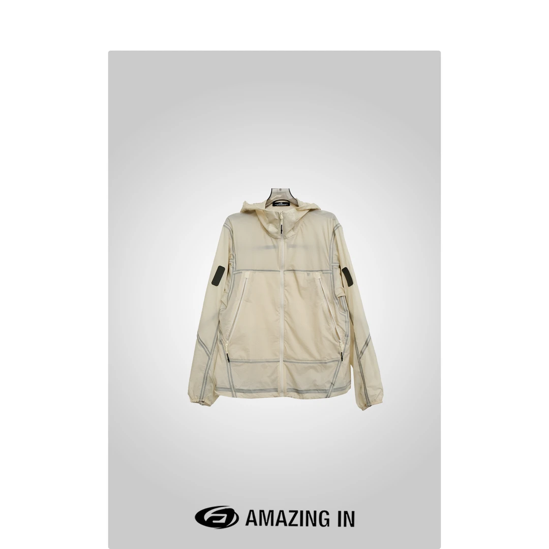 AMAZING IN 休闲时尚整衣收纳设计防水连帽外套 A240514-BG-C8207