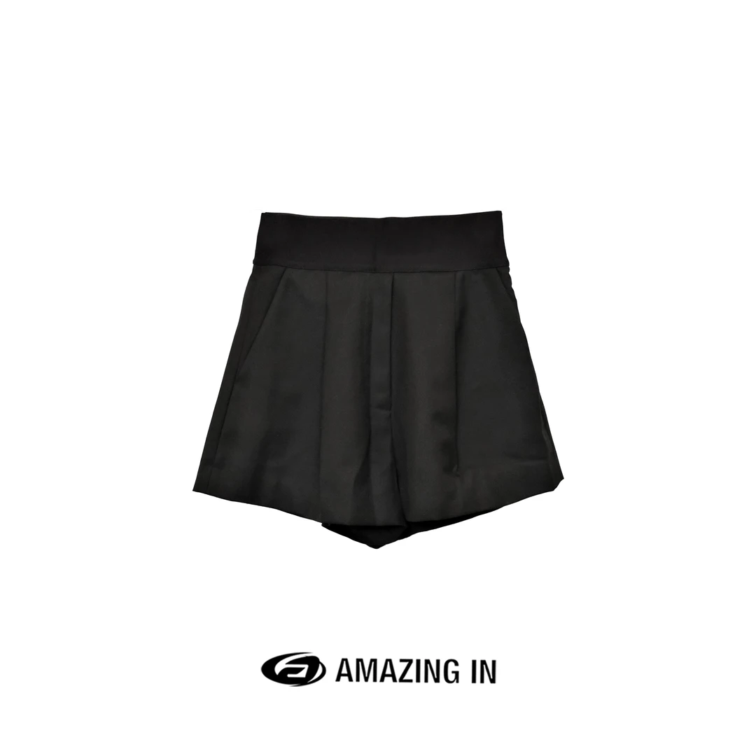 AMAZING IN ”无束“羊毛松紧腰简约显瘦短裤 A240420-JDE-99079