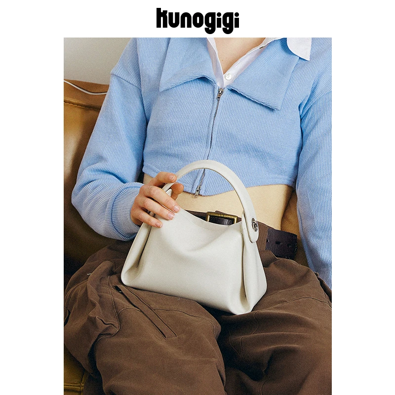 Kunogigi/古良吉吉软烟盒包包女小众设计高级感白色小包手提斜挎