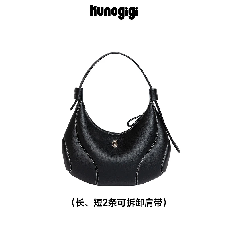 Kunogigi/古良吉吉棒球腋下包小号设计师牛皮单肩斜挎包包
