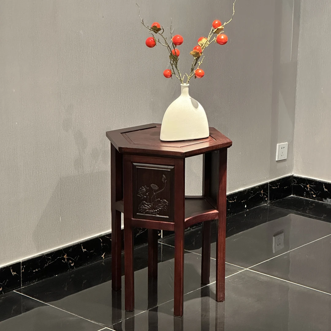 东非酸Z客厅家用客厅餐厅置物角几方边几和和美美六角平几酸枝木