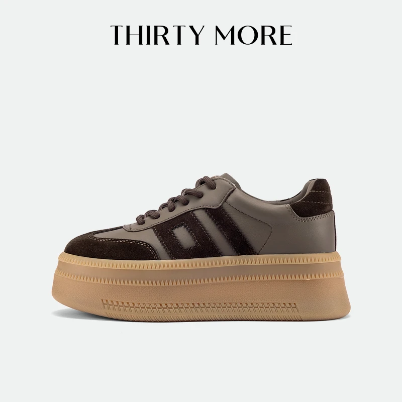 【老钱德训】Thirty More厚底德训鞋女2025早春新款复古休闲板鞋