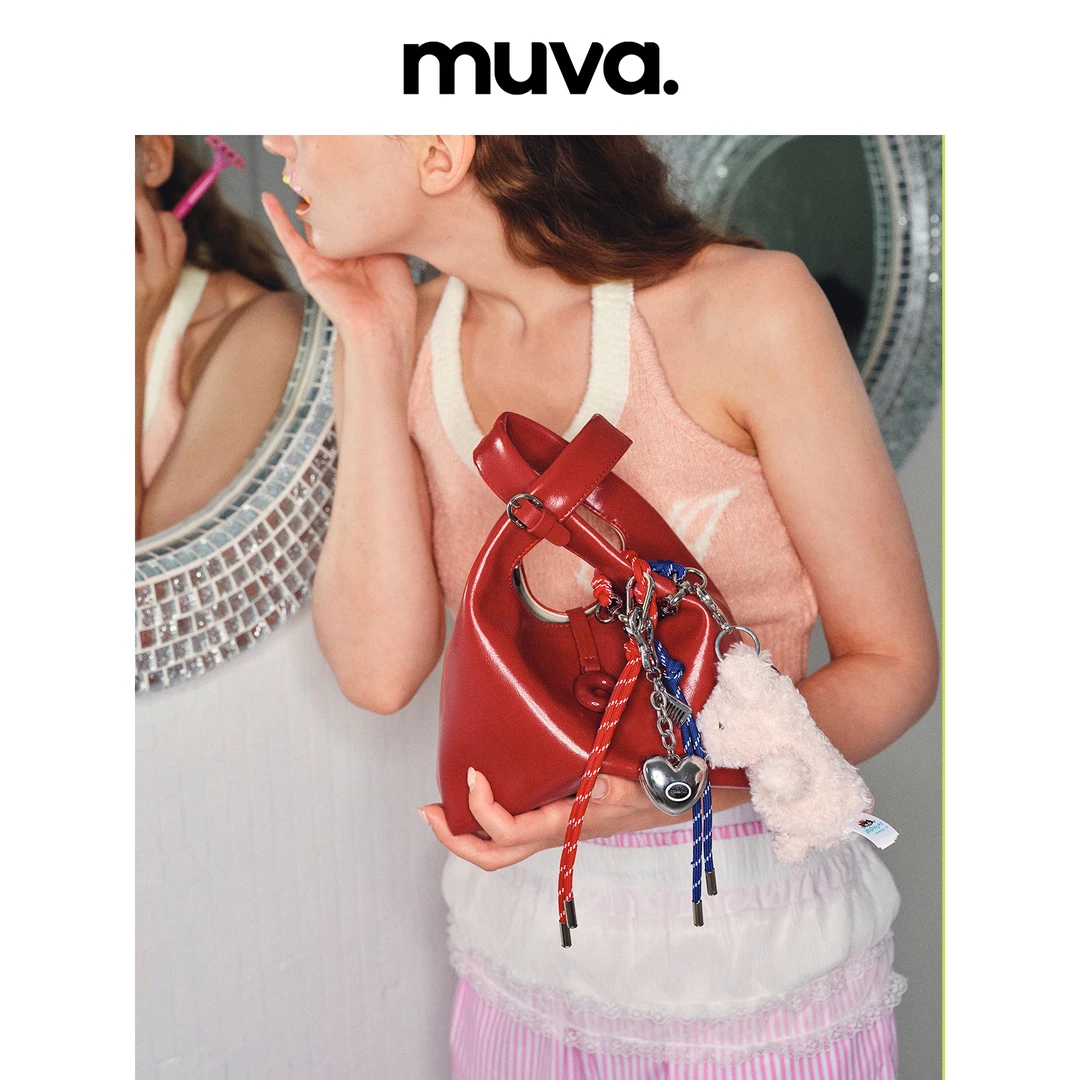 MUVA真皮可斜挎手提小便当包包牛皮原创夏日高级感可斜挎7.7新品