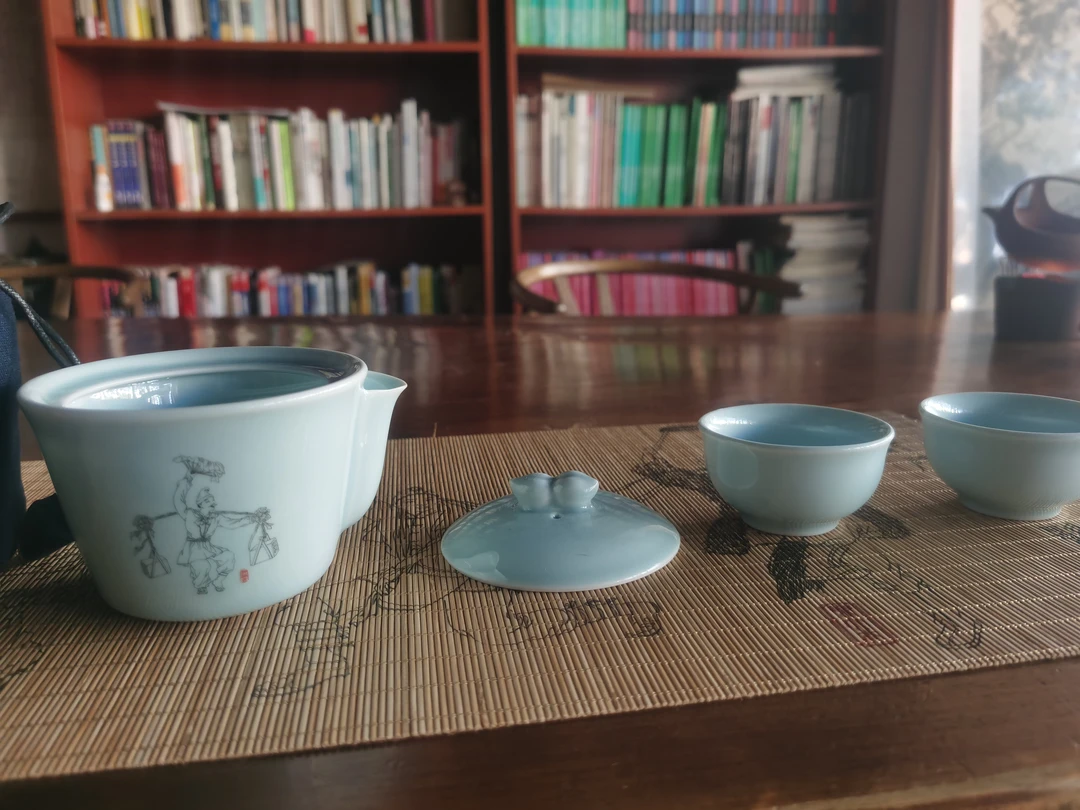 海阳大秧歌主题文创旅行茶具一盖碗两茶杯