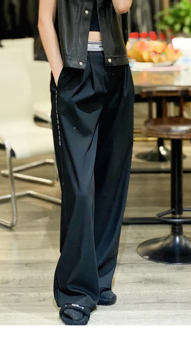 23100 阔腿裤春夏显瘦时尚休闲爆款宽松设计师款长裤