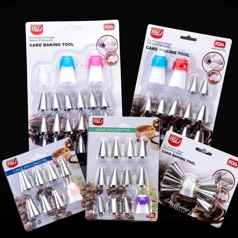 烘焙工具 中号裱花嘴 硅胶裱花袋转换器曲奇玫瑰花蛋糕奶油挤花嘴