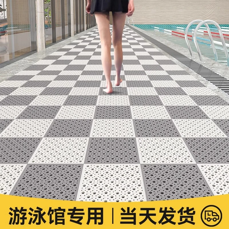 浴室防滑地垫淋浴房洗澡脚垫酒店游泳馆厕所浴池泳池边镂空隔水垫