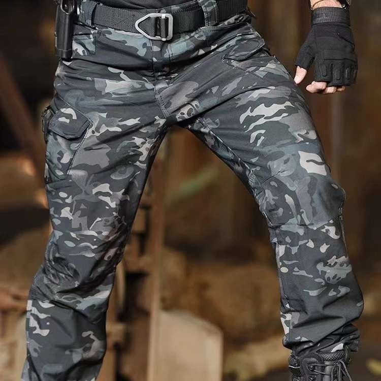 四季款战术裤软壳冲锋裤男士户外训练裤迷彩工装透气裤耐磨弹力