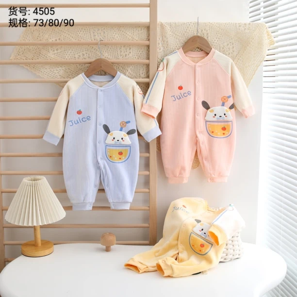 A类A标婴儿绒连体衣