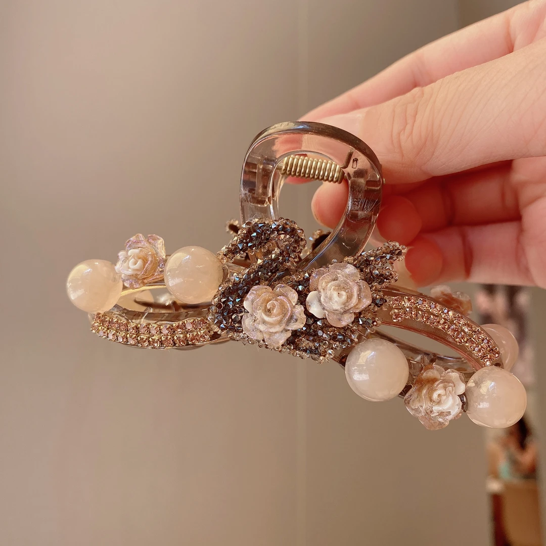 M1309新款天鹅抓夹气质网红时尚法式简约韩版抓夹2025新款超洋气